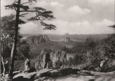 Sächsische Schweiz - Blick vom Carolafelsen - 1979 Sächsische Schweiz - Blick vom Carolafelsen - 1979