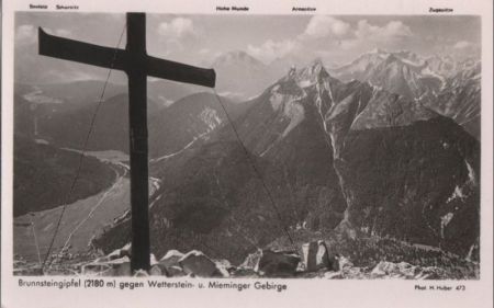 Brünnstein - gegen Wetterstein - ca. 1960 Brünnstein - gegen Wetterstein - ca. 1960