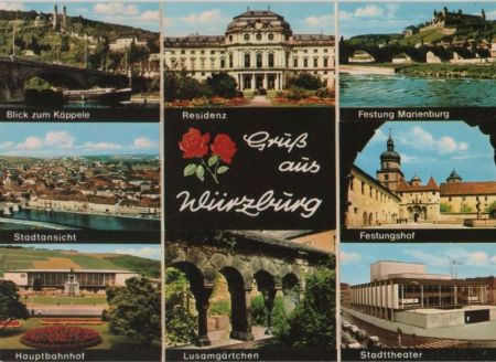 Würzburg - u.a. Lusamgärtchen - ca. 1980 Würzburg - u.a. Lusamgärtchen - ca. 1980