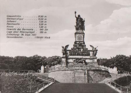 Rüdesheim - Niederwalddenkmal - 1965 Rüdesheim - Niederwalddenkmal - 1965