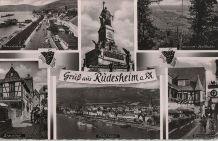 Rüdesheim - u.a. Rheinstraße - 1956 Rüdesheim - u.a. Rheinstraße - 1956