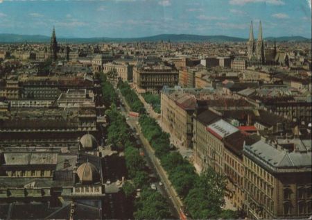 Österreich - Wien - Ringstraße vom Ringturm - 1978 Österreich - Wien - Ringstraße vom Ringturm - 1978