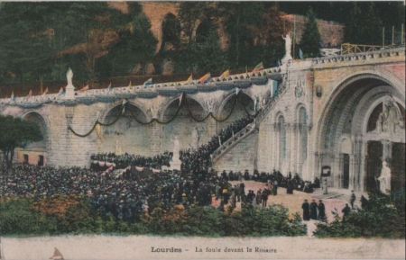 Frankreich - Lourdes - La foule devant le Rosaire - 1929 Frankreich - Lourdes - La foule devant le Rosaire - 1929