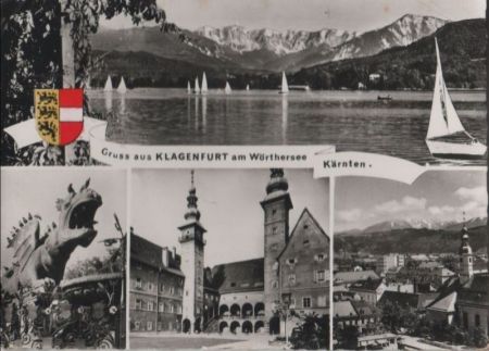 Österreich - Klagenfurt - mit 4 Bildern - 1965 Österreich - Klagenfurt - mit 4 Bildern - 1965