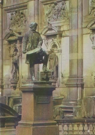 Dresden - Denkmal Semper - ca. 1985 Dresden - Denkmal Semper - ca. 1985