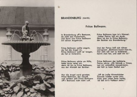 Brandenburg, Havel - Fritze Bollmann - 1972 Brandenburg, Havel - Fritze Bollmann - 1972