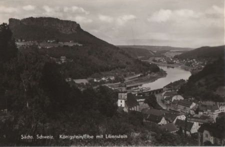 Königstein - mit Lilienstein - 1966 Königstein - mit Lilienstein - 1966