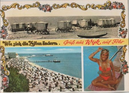Wyk auf Föhr - wie sich Zeiten ändern - ca. 1985 Wyk auf Föhr - wie sich Zeiten ändern - ca. 1985