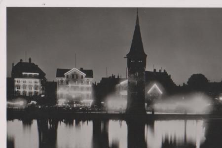 Lindau - Hafen bei Nacht - ca. 1965 Lindau - Hafen bei Nacht - ca. 1965