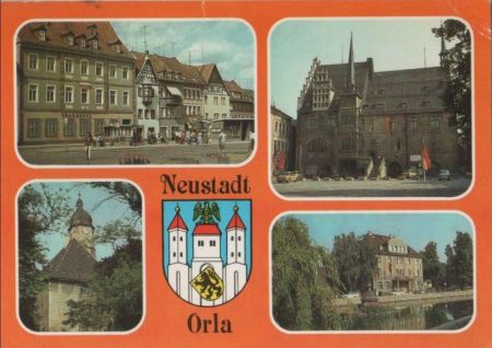 Neustadt an der Orla - u.a. Rathaus - 1990 Neustadt an der Orla - u.a. Rathaus - 1990