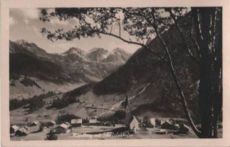 Österreich - Mittelberg - mit Schafalpköpfen - ca. 1950 Österreich - Mittelberg - mit Schafalpköpfen - ca. 1950