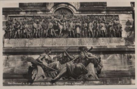Rüdesheim - Niederwalddenkmal, Relief - ca. 1950 Rüdesheim - Niederwalddenkmal, Relief - ca. 1950