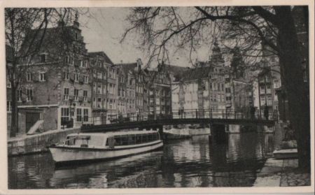 Niederlande - Amsterdam - Voorburgwal - 1957 Niederlande - Amsterdam - Voorburgwal - 1957