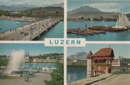 Schweiz - Luzern - 4-Bilder-Karte - ca. 1965 Schweiz - Luzern - 4-Bilder-Karte - ca. 1965