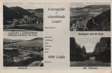Willingen - mit 4 Bildern - 1952 Willingen - mit 4 Bildern - 1952