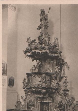 Ruhpolding - Kanzel der Pfarrkirche - ca. 1955 Ruhpolding - Kanzel der Pfarrkirche - ca. 1955