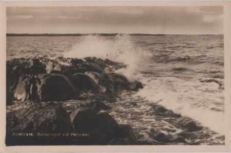 Schweden - Gävle-Furuvik - Bränningar vid Furuskär - 1926 Schweden - Gävle-Furuvik - Bränningar vid Furuskär - 1926