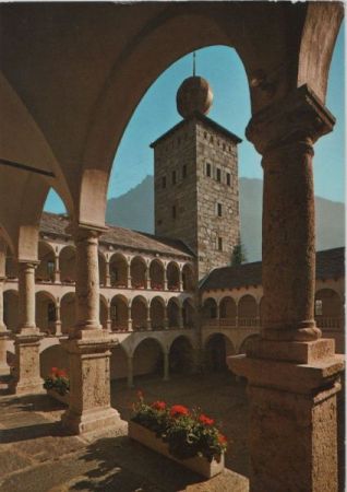 Schweiz - Brig - Hof imStockalperpalast - 1971 Schweiz - Brig - Hof imStockalperpalast - 1971