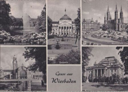 Wiesbaden - u.a. Marktplatz - 1959 Wiesbaden - u.a. Marktplatz - 1959