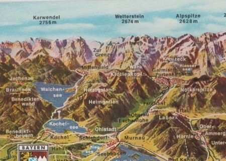 Garmisch-Partenkirchen - Panorama vom Bayerischen Oberland - ca. 1975 Garmisch-Partenkirchen - Panorama vom Bayerischen Oberland - ca. 1975