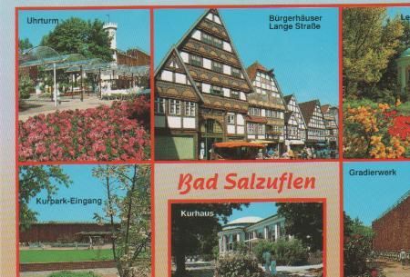 Bad Salzuflen - Uhrturm, Bürgerhäuser Lange Straße, Leopold Sprudel, Kurhaus, Gradierwerk - 2000 Bad Salzuflen - Uhrturm, Bürgerhäuser Lange Straße, Leopold Sprudel, Kurhaus, Gradierwerk - 2000