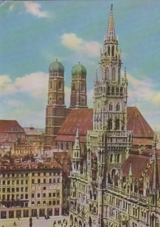 München - Rathaus mit der Frauenkirche - ca. 1975 München - Rathaus mit der Frauenkirche - ca. 1975
