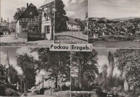 Pockau - u.a. Hauptstraße - 1981 Pockau - u.a. Hauptstraße - 1981