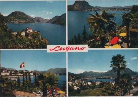 Schweiz - Lugano - 4 Teilbilder - 1972 Schweiz - Lugano - 4 Teilbilder - 1972