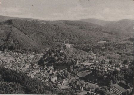 Schwarzburg - Blick vom Trippstein - ca. 1965 Schwarzburg - Blick vom Trippstein - ca. 1965