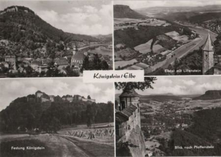 Königstein - u.a. Elbtal mit Lilienstein - 1972 Königstein - u.a. Elbtal mit Lilienstein - 1972