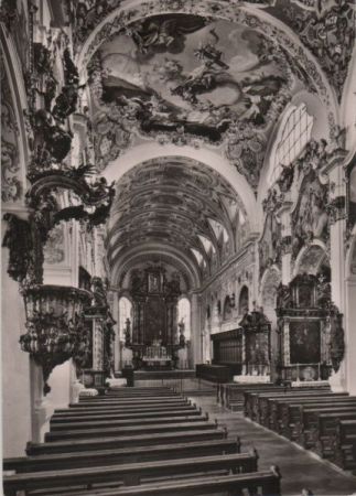 Steingaden - Langhaus und Chor der Pfarrkirche - ca. 1965 Steingaden - Langhaus und Chor der Pfarrkirche - ca. 1965