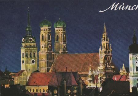 München - Ansicht bei Nacht - ca. 1985 München - Ansicht bei Nacht - ca. 1985