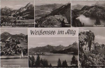 Füssen-Weißensee - u.a. Blick zum Edelsberg - ca. 1960 Füssen-Weißensee - u.a. Blick zum Edelsberg - ca. 1960