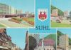 Suhl - Stadthalle, Waffenmuseum, Hochhäuser, Steinweg, Waffenschmiedbrunnen, Wilhelm-Pieck-Straße