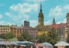 Viktualienmarkt München mit Frauenkirche - ca. 1975
