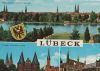 Lübeck u.a. Marktplatz mit Autos - ca. 1975