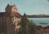 Meersburg - Altes Schloß, Unterstadt, Schweizer Berge mit Altmann und Säntis - ca. 1970