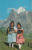 Schweiz - Grindelwald - Berner Trachtenmädchen mit Wetterhorn - ca. 1965