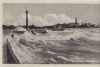 Warnemünde (OT von Rostock) - Mole bei Sturm