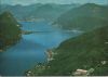 Schweiz - Arsizio-Serpiano - Blick gegen Melide, Bissone, Lugano und Monte Bre - 1982