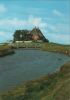 Hooge, Hallig - Kirchwarft mit Priel - ca. 1985